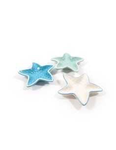 CIOTOLA STELLA MARINA 01891 CERAMICA 13,5X13,5X3CM ASSORTITO su Tre...