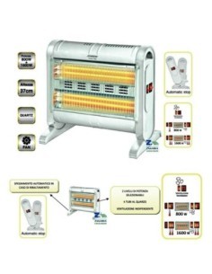 STUFA INFERNO ELETTRICA 800/1600W JOHNSON su TreG Ingrosso