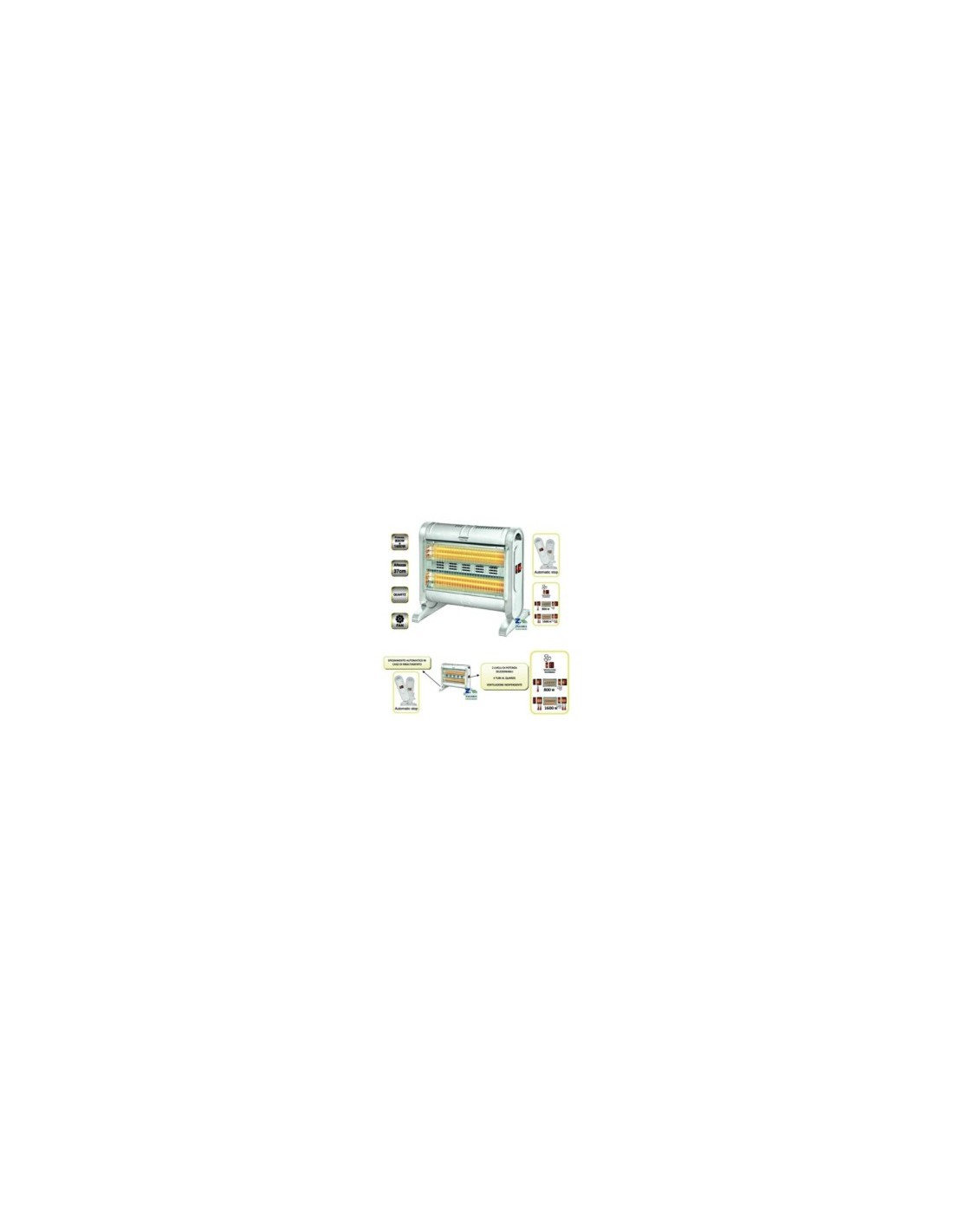 STUFA INFERNO ELETTRICA 800/1600W JOHNSON su TreG Ingrosso