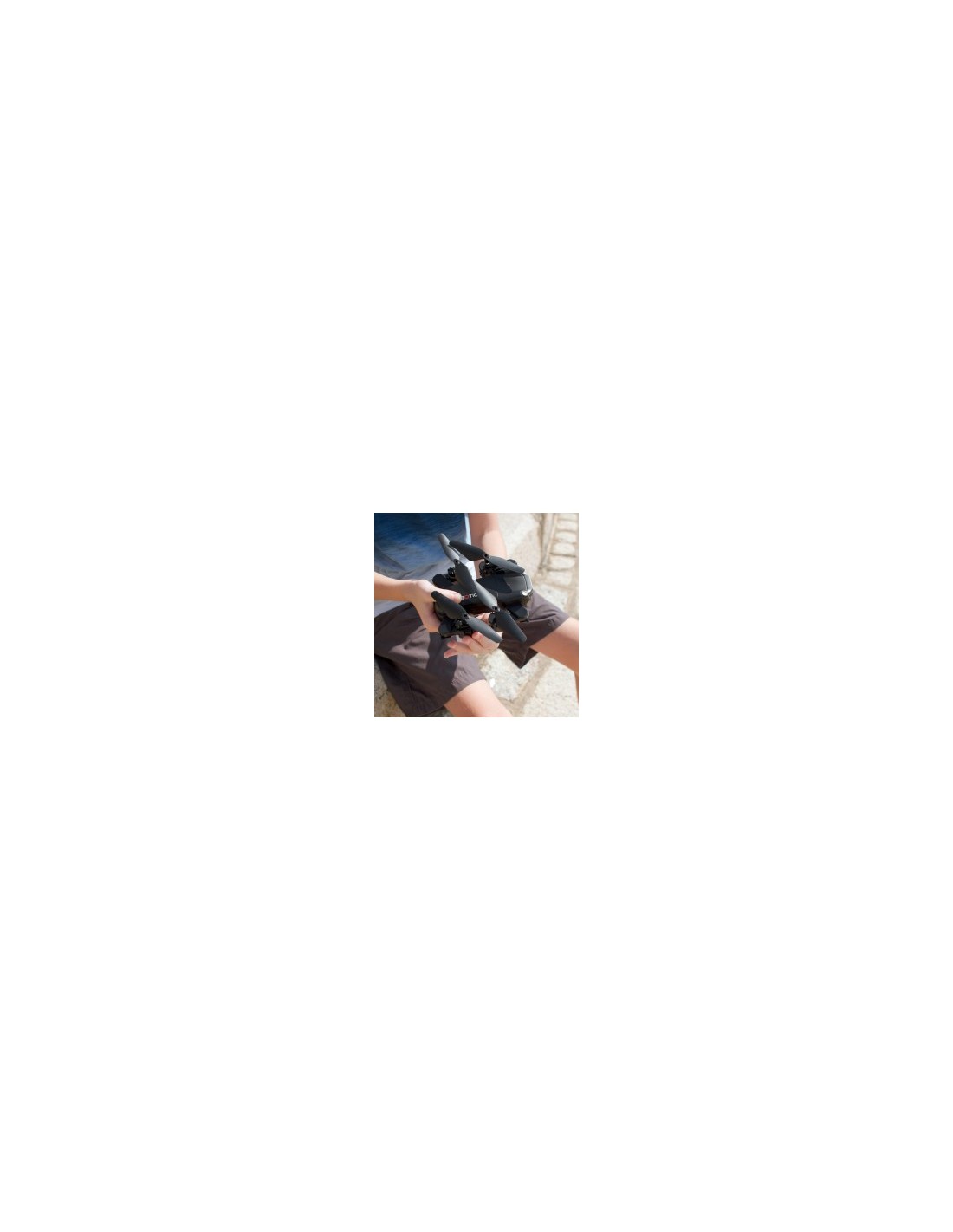 Rocco Giocattoli, Drone Pieghevole, luci LED, fotocamera regolabile, custodia portatile, utilizzo indoor e outdoor