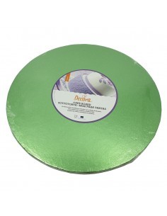 SOTTOTORTA TONDO 25x1,2cm VERDE CHIARO 0931939 DECORA su TreG Ingrosso
