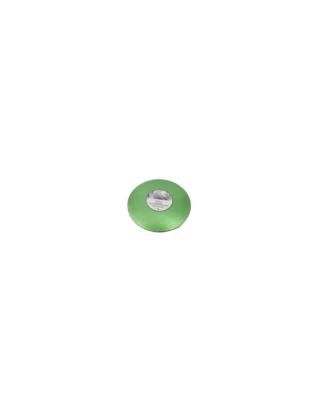 SOTTOTORTA TONDO 25x1,2cm VERDE CHIARO 0931939 DECORA su TreG Ingrosso