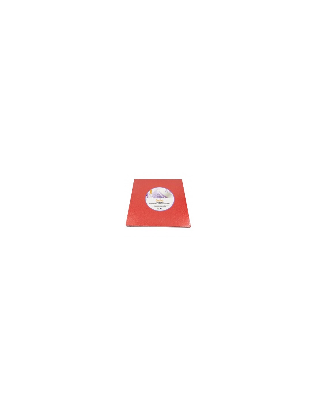 SOTTOTORTA QUADRATO 20cm ROSSO 0931852 DECORA su TreG Ingrosso