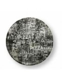 PIATTO PIZZA BLACK WHITE NAPOLI 33CM su TreG Ingrosso