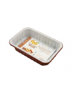FOLI VASCHETTE IN ALLUMINIO 4 PORZIONI 3PZ TERRACOTTE su TreG Ingrosso