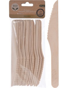 CONF 20 COLTELLI 170431360 LEGNO 16CM