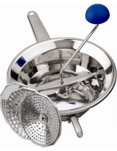 OMAC PASSAVERDURE EMANUEL INOX CON 3 FILTRI D 24 CM su TreG Ingrosso