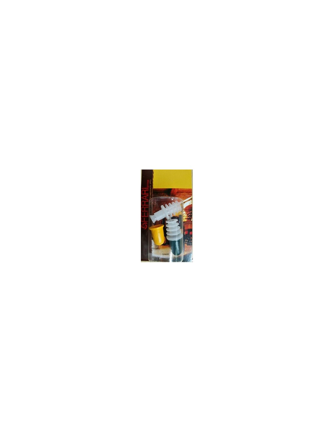 CONFEZIONE 2 TAPPI VERSATORI CON CAPPUCCIO GIALLO VERDE 48163 su Tr...