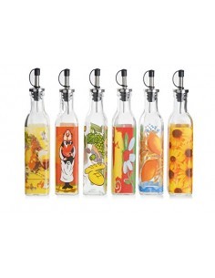 OLIERA IN VETRO DECORATO 0,5 LT KAUFGUT su TreG Ingrosso