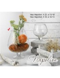 NAPOLION VASO IN VETRO MEDIO H.23 CM DIAMETRO 13/18 CM su TreG Ingr...