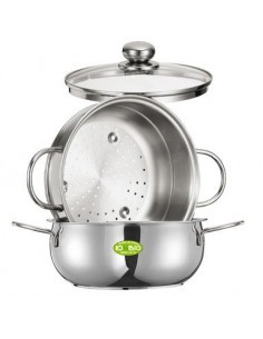IO BIO VAPORIERA IN ACCIAIO D.20CM C/COPERCHIO INOXRIV su TreG Ingr...