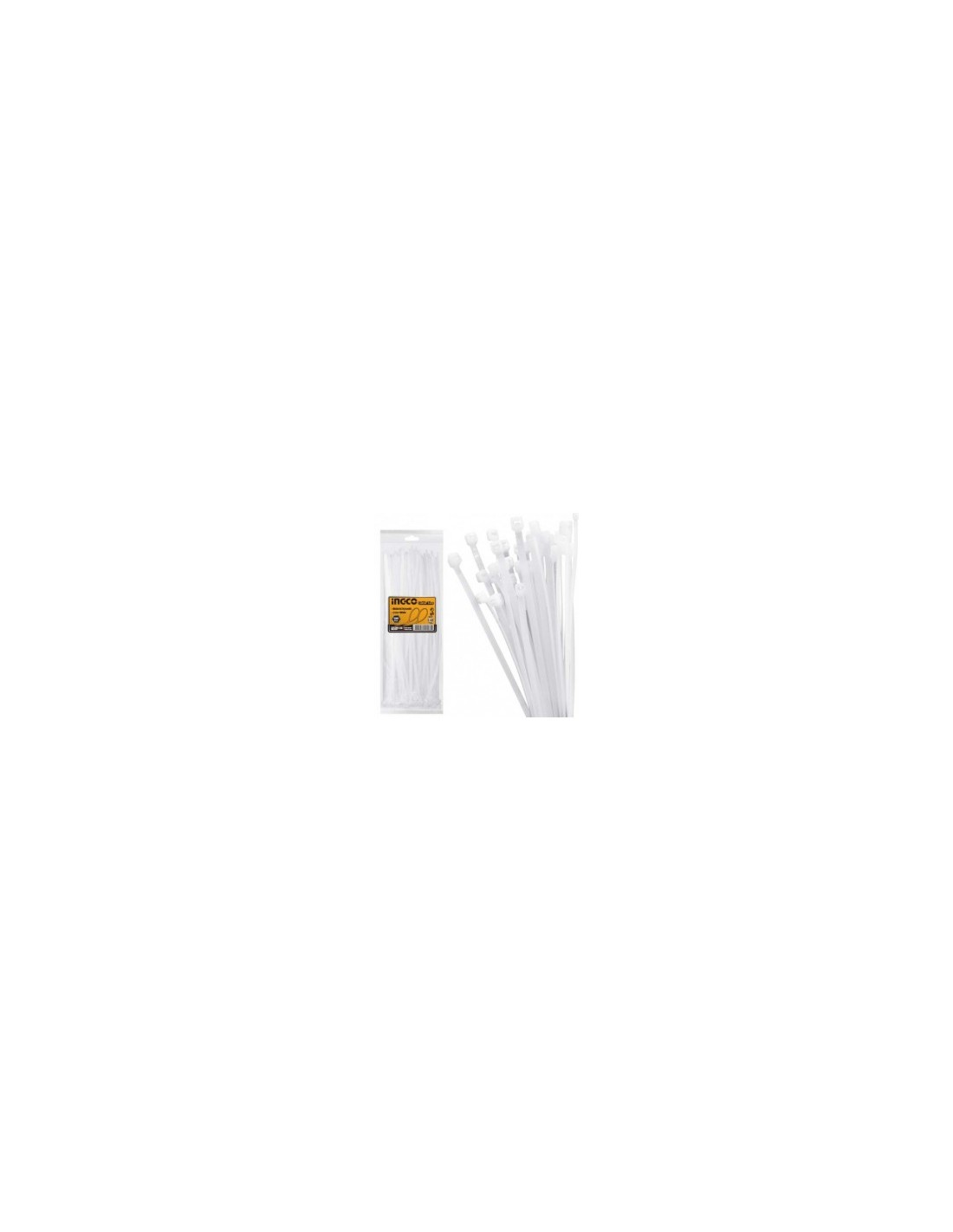 BLISTER 100 FASCETTE NYLON 3,6X200MM BIANCO su TreG Ingrosso