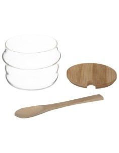 SET 5 PEZZI 179622 VASETTI C/MENSOLA BAMBOO su TreG Ingrosso