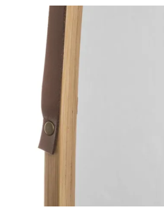 SPECCHIO C/APPENDINO VETRO/BAMBOO 43X77CM su TreG Ingrosso