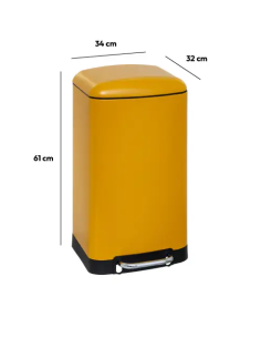 PATTUMIERA METALLO 30LT GIALLO su TreG Ingrosso