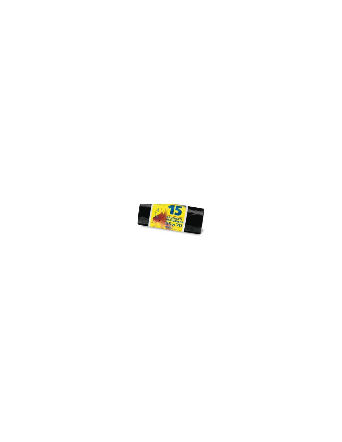 CONF 15 SACCHETTI 55X70 46LT NERO su TreG Ingrosso