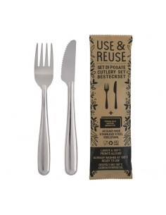 SET 2 POSATE ACCIAIO+TOVAGLIOLO USE REUSE su TreG Ingrosso