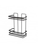 MENSOLA RETTANGOLARE 2P 24X11X30CM ACCIAIO NERO COVER BLACK su TreG...