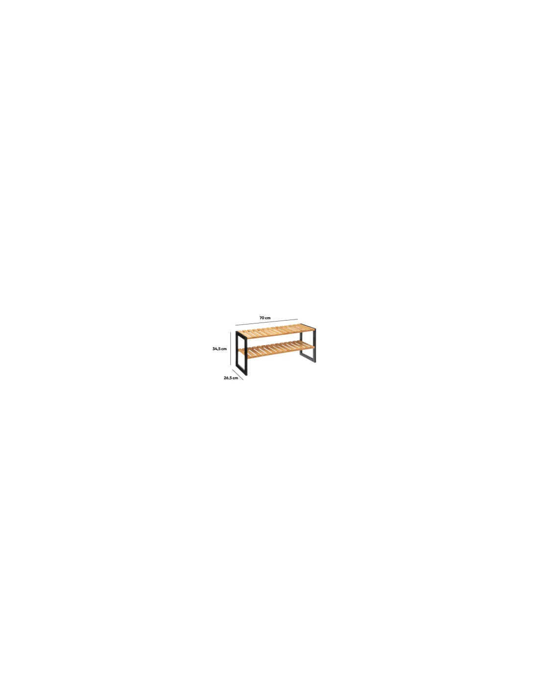 SCARPIERA 167879 BAMBOO 70X26X35CM 2 PIANI su TreG Ingrosso
