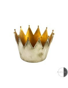 CORONA ARGENTO/ORO D25X25CM METALLO su TreG Ingrosso
