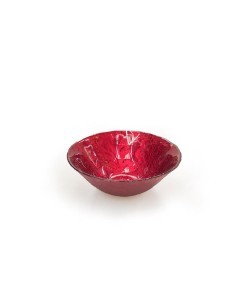 CIOTOLA VETRO ROMANTIC 15CM ROSSO su TreG Ingrosso