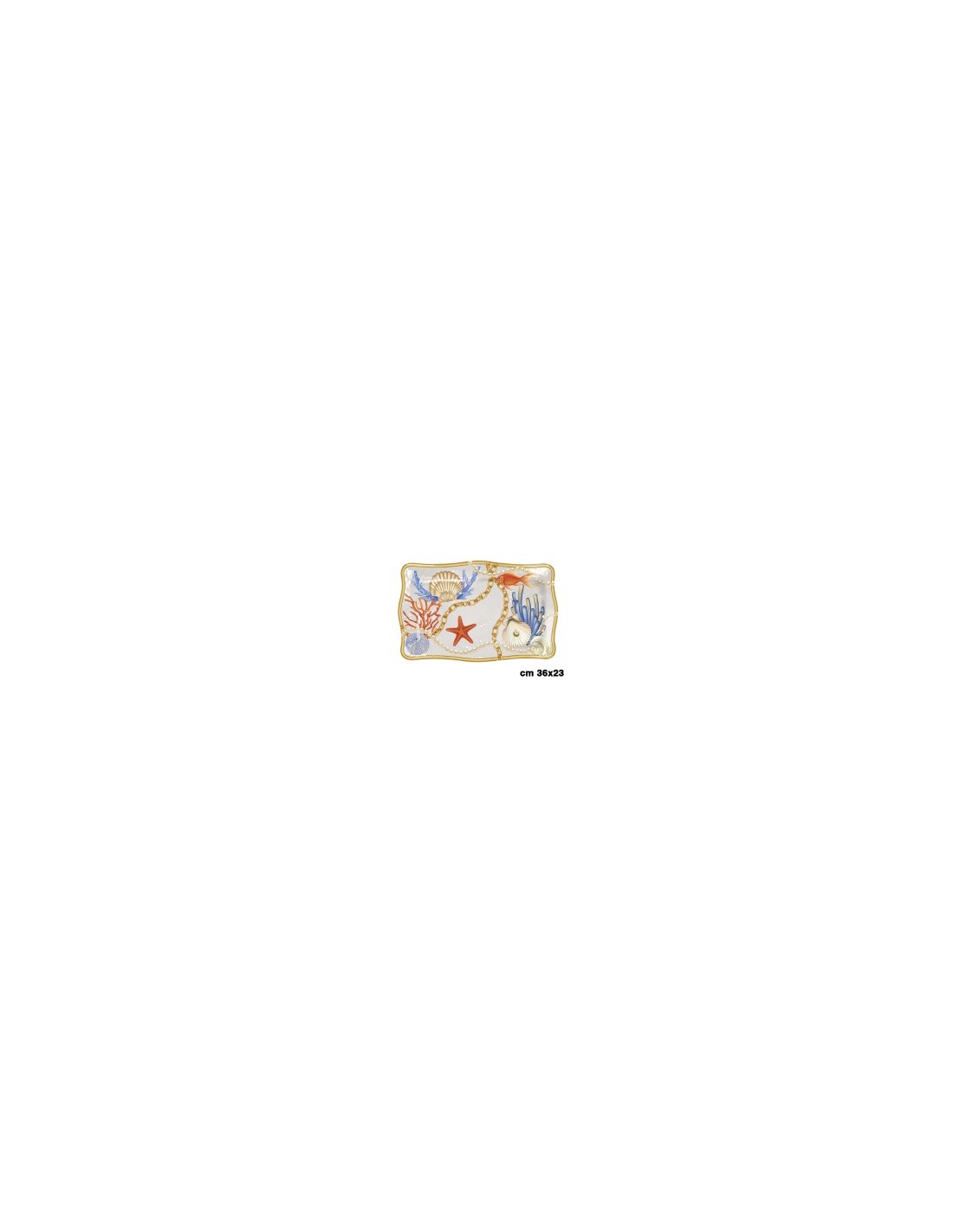 VASSOIO 1645-2722 36X23CM CONCHIGLIE su TreG Ingrosso