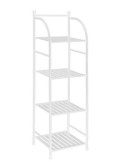 SCAFFALE METALLO BIANCO 4 RIPIANI 33X27X116CM su TreG Ingrosso