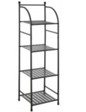 SCAFFALE METALLO NERO 4 RIPIANI 33X27X116CM su TreG Ingrosso