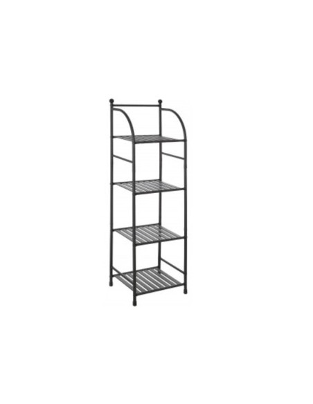 SCAFFALE METALLO NERO 4 RIPIANI 33X27X116CM su TreG Ingrosso