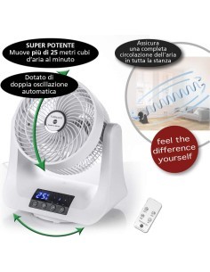 VENTILATORE TORNADO OSCILLANTE 45W su TreG Ingrosso