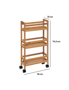 CARRELLO 174521 3 PIANI BAMBOO 36X15X75CM