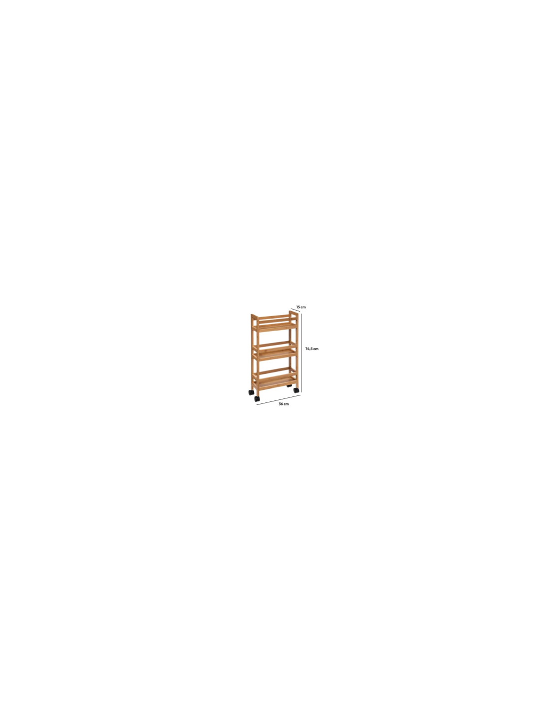 CARRELLO 174521 3 PIANI BAMBOO 36X15X75CM