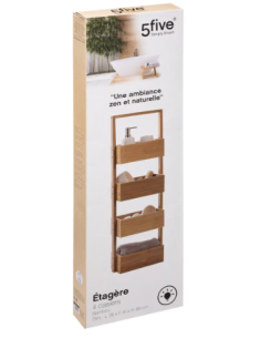 SCAFFALE 216716020 BAMBOO 4 PIANI 25X16X88CM