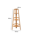 SCAFFALE 216716020 BAMBOO 4 PIANI 25X16X88CM