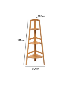 SCAFFALE 216716020 BAMBOO 4 PIANI 25X16X88CM