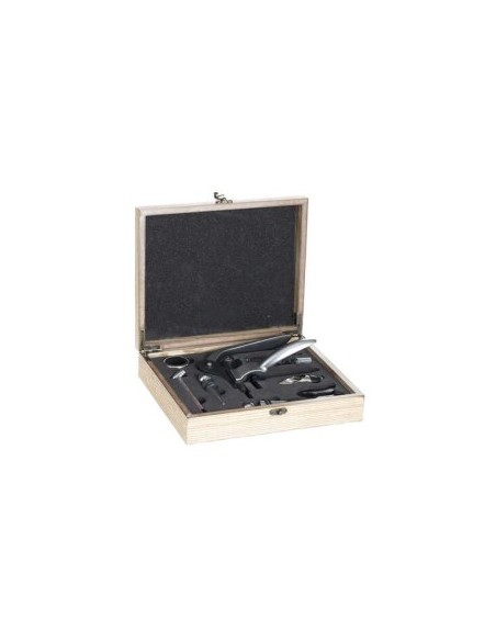 KIT SOMMELIER 160755 9PZ SCATOLA LEGNO