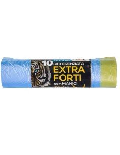 CONF 10 SACCHI PATT 90LT AZZURRO 70X110