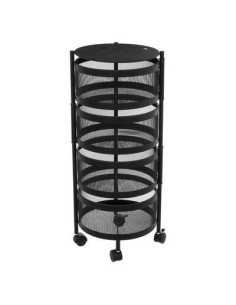 CARRELLO CUCINA 181832 4 CASSETTI METALLO 33X76CM NERO su TreG Ingr...