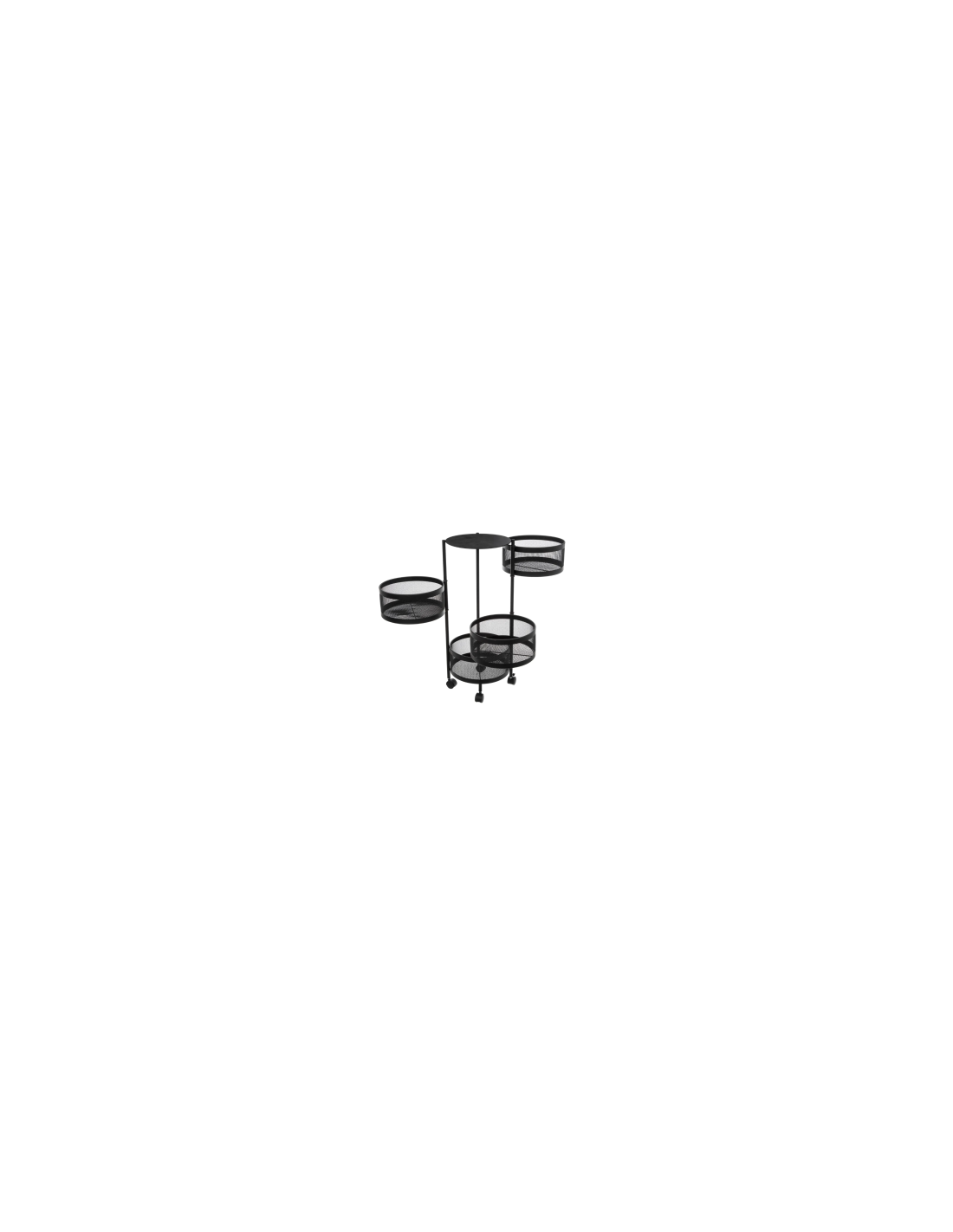 CARRELLO CUCINA 181832 4 CASSETTI METALLO 33X76CM NERO su TreG Ingr...