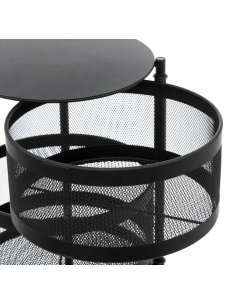 CARRELLO CUCINA 181832 4 CASSETTI METALLO 33X76CM NERO su TreG Ingr...