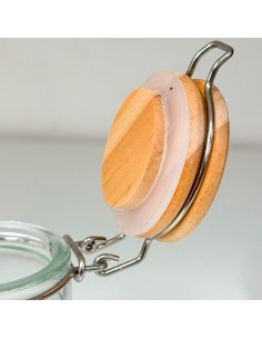 PORTASPEZIE 092134 VETRO 4,5X9CM COPERCHIO LEGNO