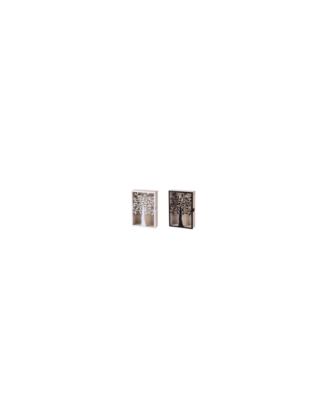 SCATOLA PORTACHIAVI 102424 LEGNO/VETRO ASSORTITO 18X26X6CM
