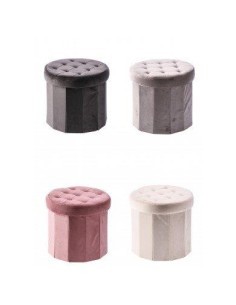 POUF 102119 VELLUTO 38X36CM COLORI ASSORTITI