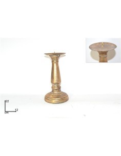 CANDELIERE METALLO 22CM ORO ANTICHIZZATO 19AT059/PG su TreG Ingrosso