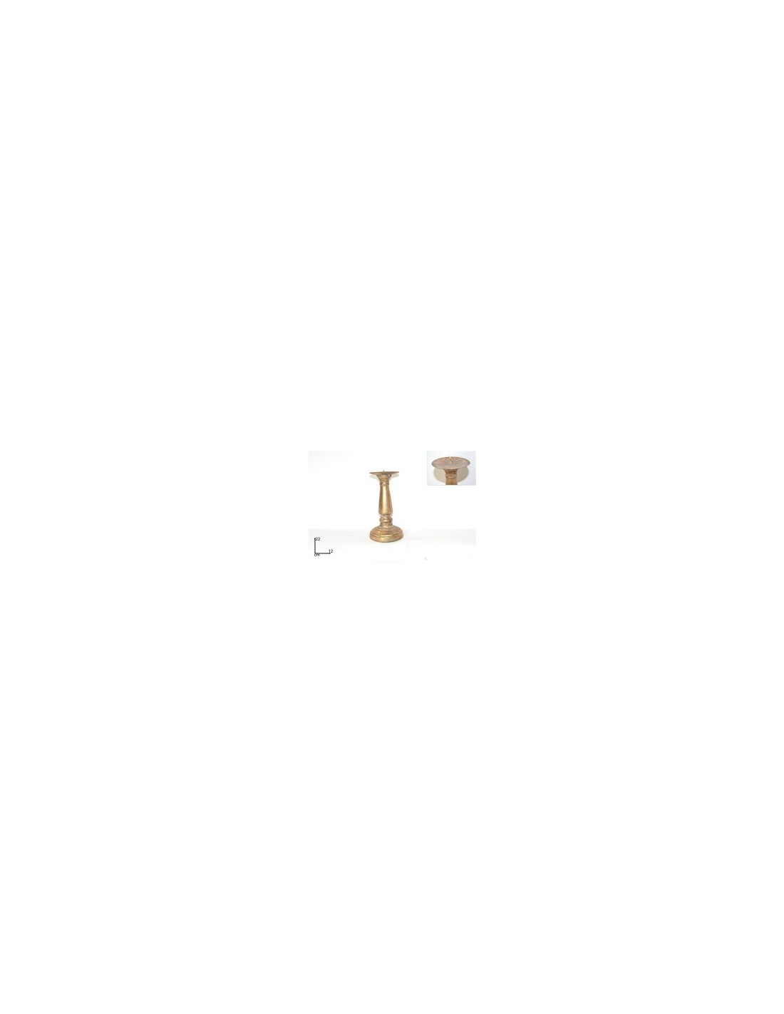 CANDELIERE METALLO 22CM ORO ANTICHIZZATO 19AT059/PG su TreG Ingrosso