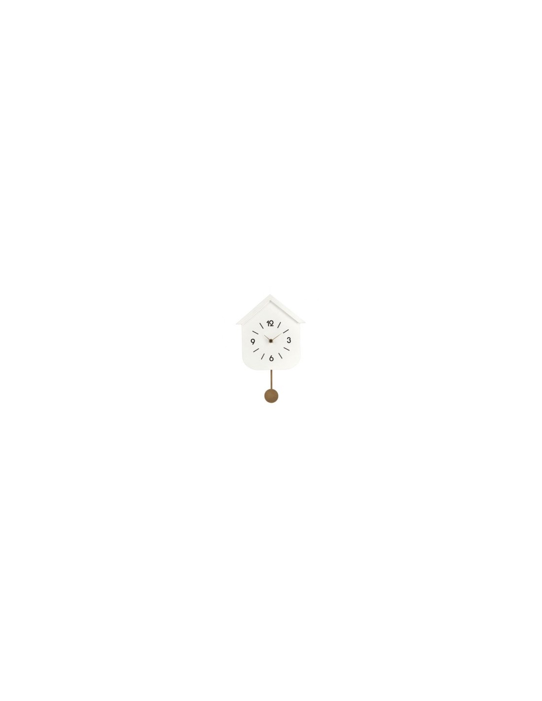 OROLOGIO PARETE 0182411 HOME BIANCO CON PENDOLO 24X37,5CM