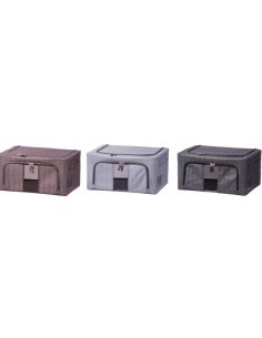 SCATOLA 67969 TESSUTO/FERRO 39X29X20CM ASSORTITO