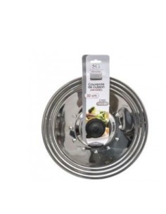 Coperchio Inox D26/28/30, Acciaio Inox 18/8, Coperchio Universale, Utensile da Cucina
