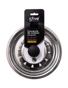 5five Coperchio in Acciaio Inossidabile, Diametri D16, D18, D20, Coperchio Universale, Acciaio Inox