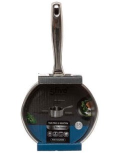 5five, Casseruola in Acciaio Inox 18 cm, Capacità 2 Litri, Utensile da Cucina, Adatta a Induzione